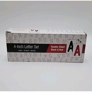 Excello 4" Double Sided Marquee Swinging Sign Letters Black Red 396 Characters